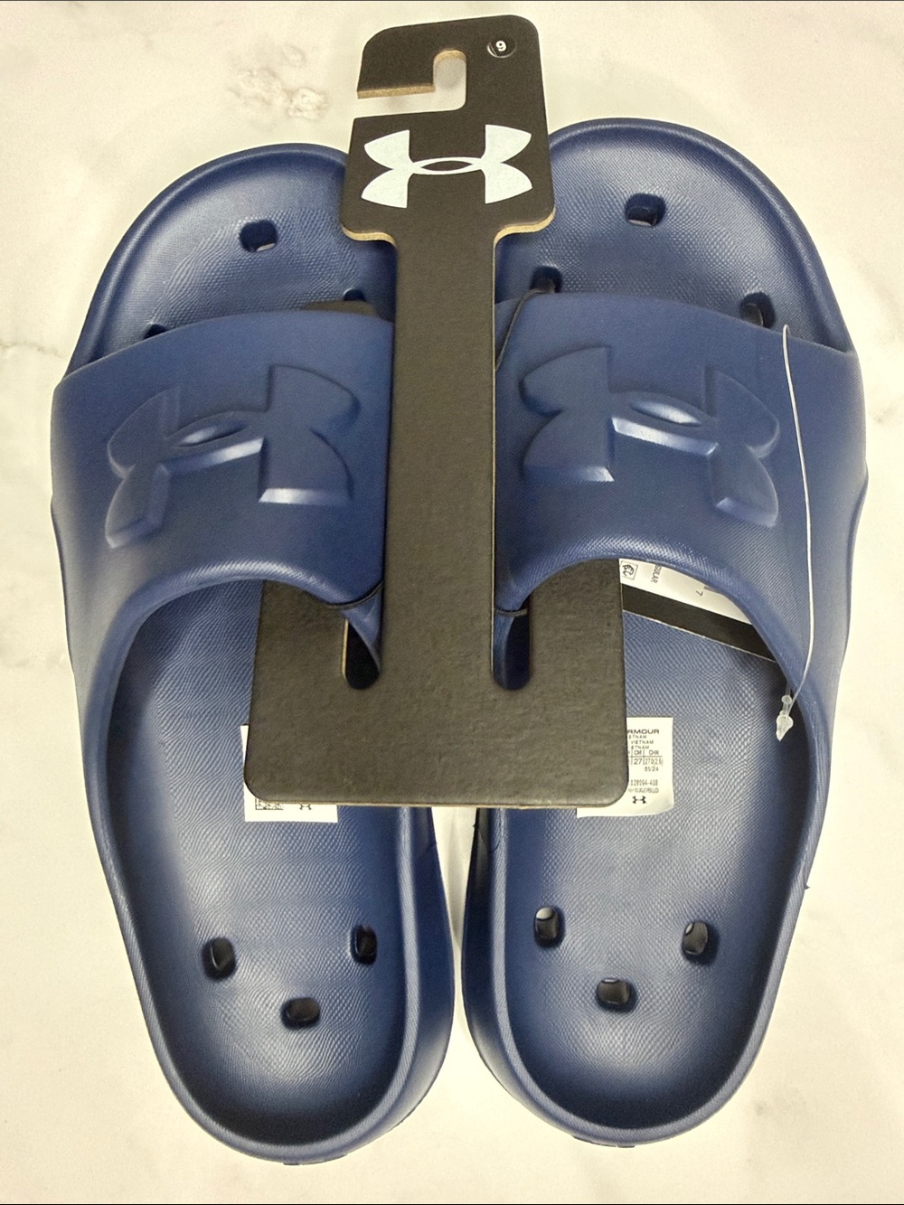 NWT Under Armour UA Locker V SL Slides Men’s Size 9 Academy Blue Shower Sandals